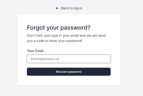 Flask Reset Password - Specify the Email