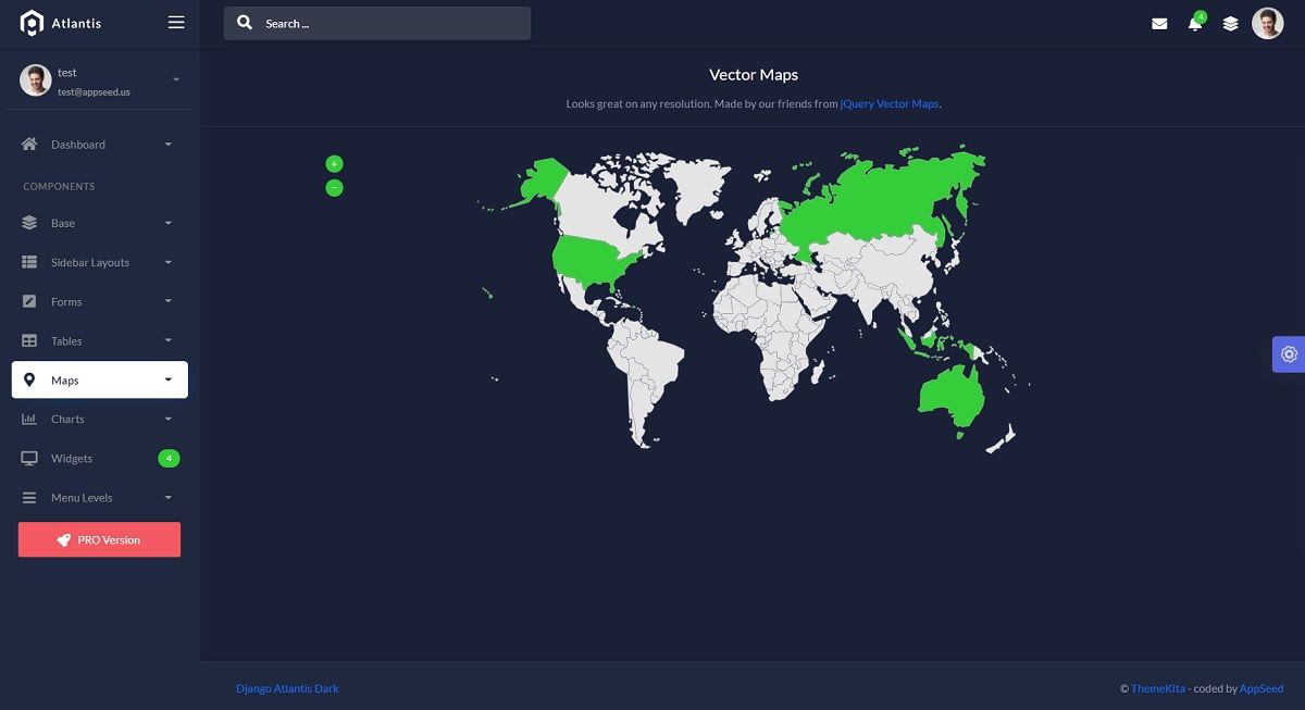 Django Atlantis Lite - Maps Page.