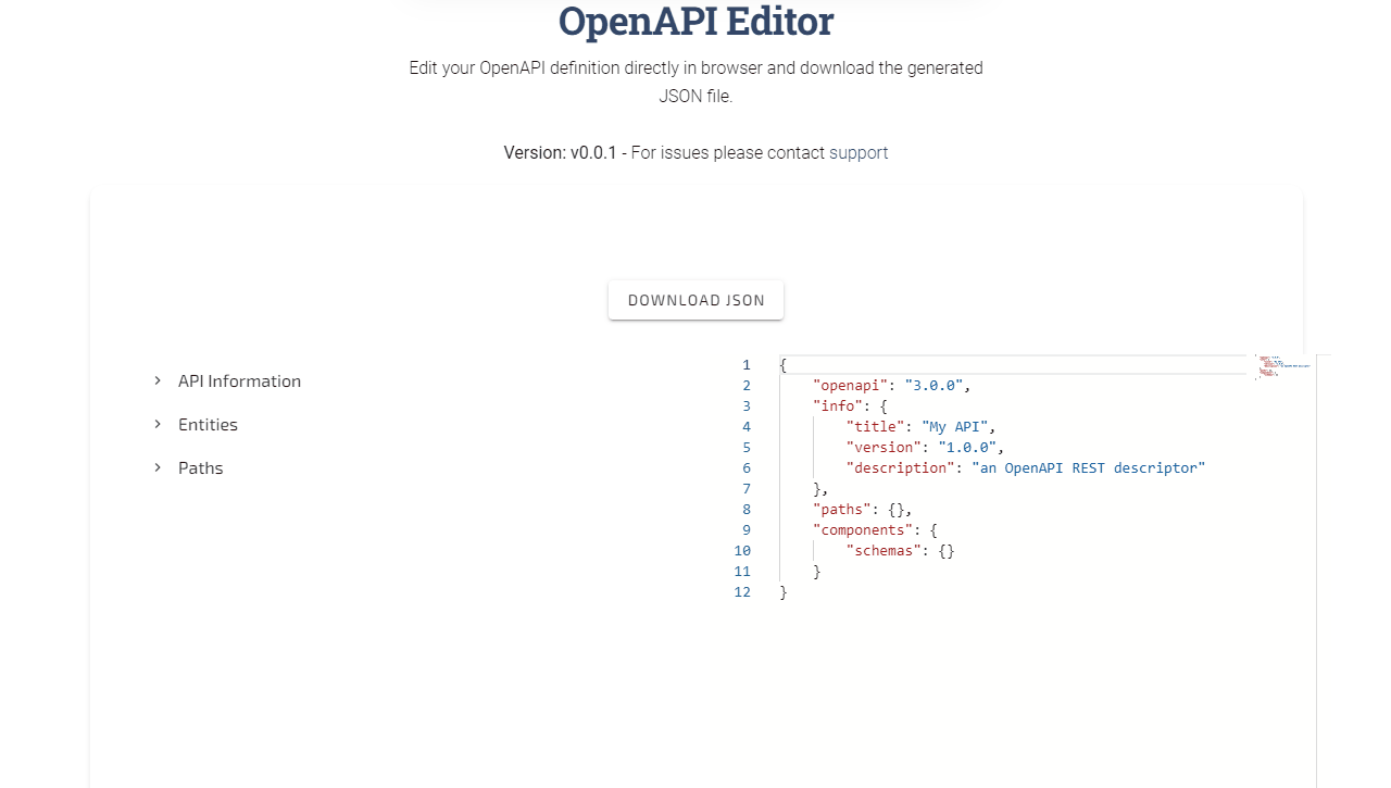 OpenAPI Editor - IN-Browser, LIVE Editing