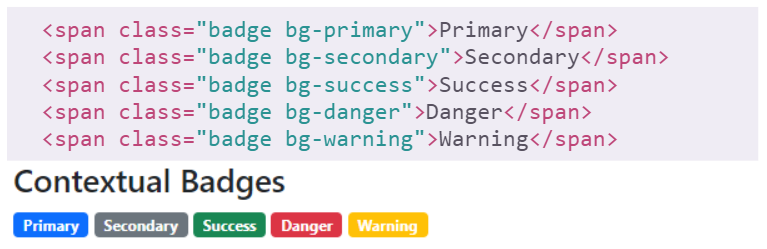 Bootstrap for Beginners -  Contextual Badges