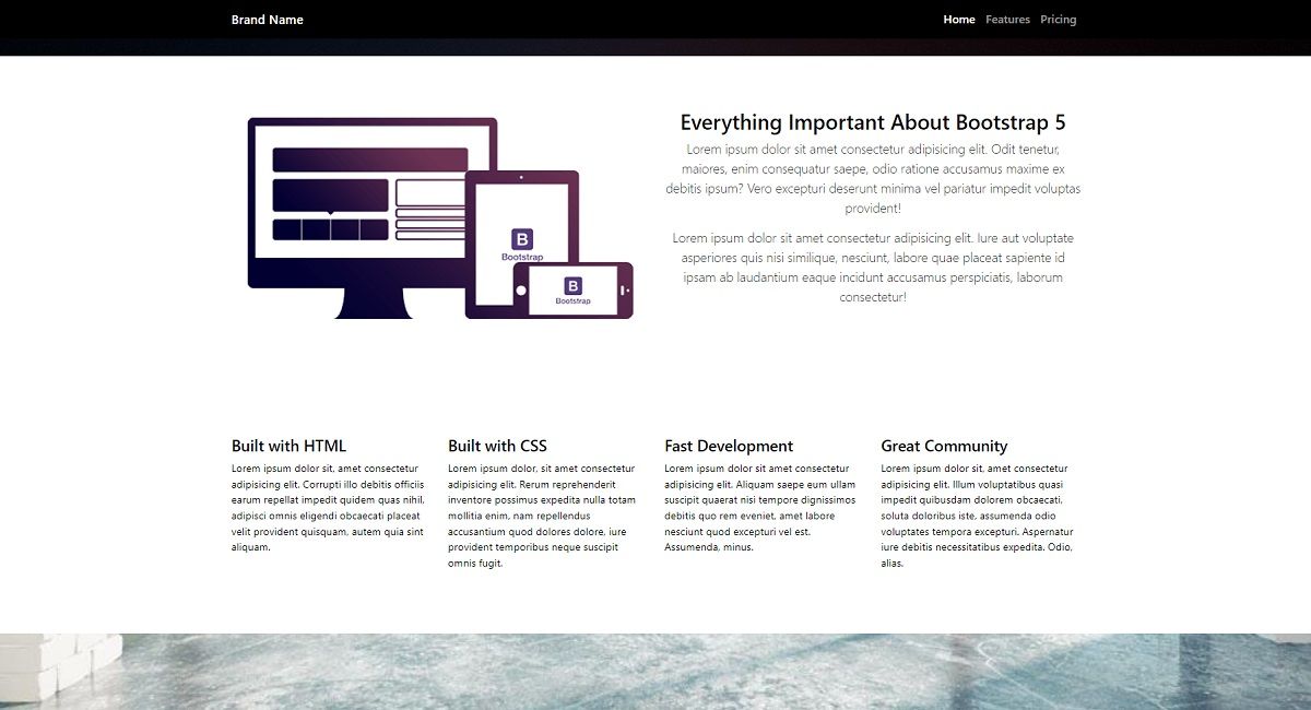 Bootstrap for Beginners - Landing Page Sample