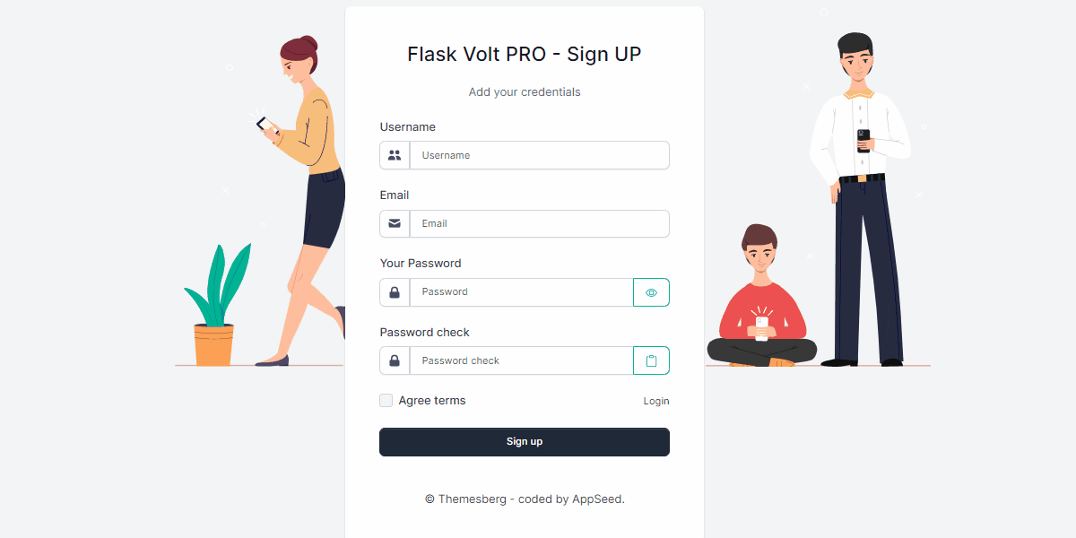 Flask Volt PRO - Registration Page (Improved)