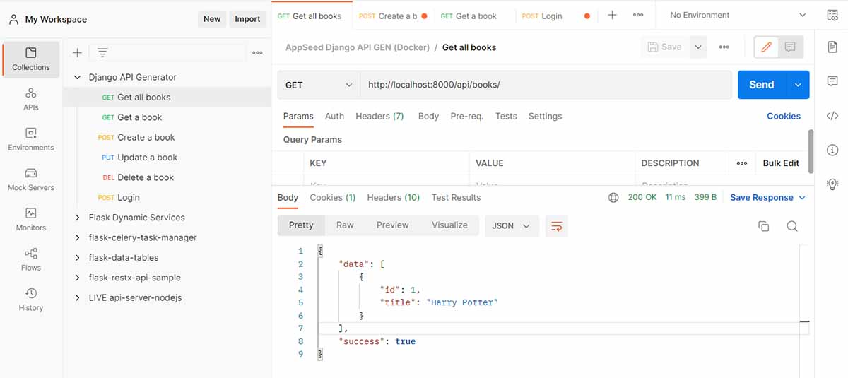 Dynamic API Service - Usage in POSTMAN