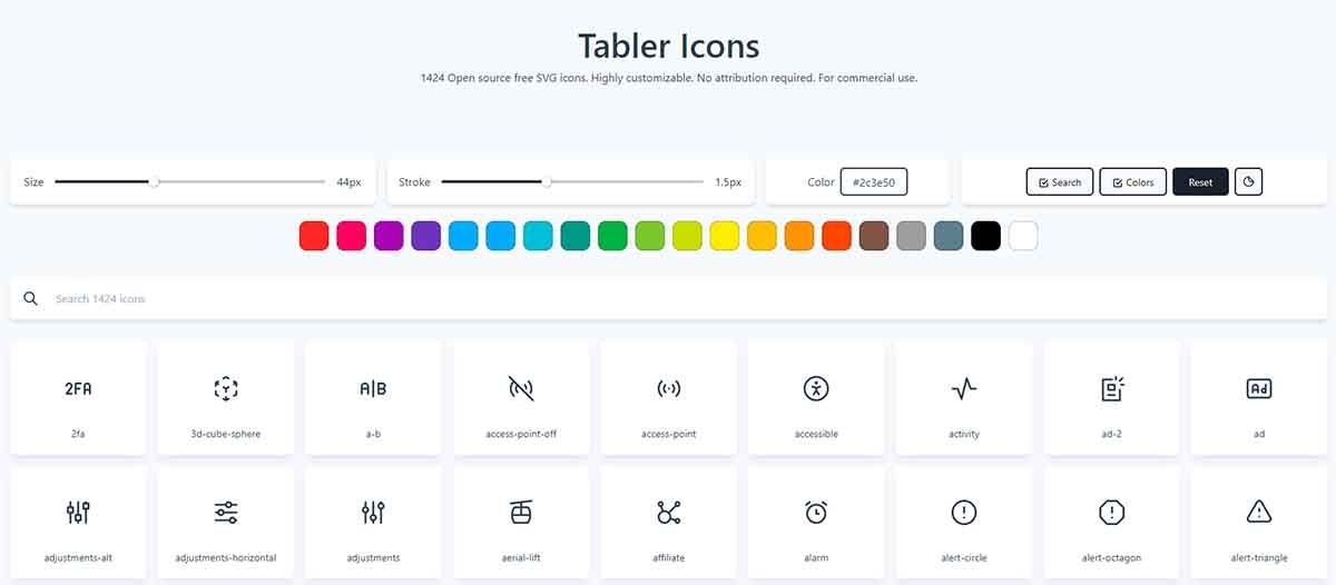 Berry Bootstrap 5 - Tabler icons