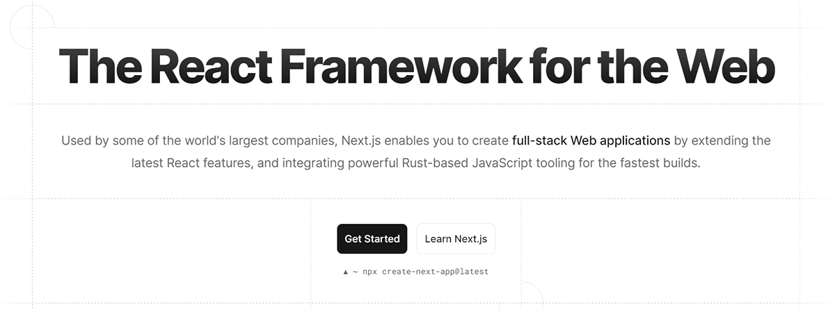 Create Next App - The official NextJS Starter (open-source), crafted by Vercel