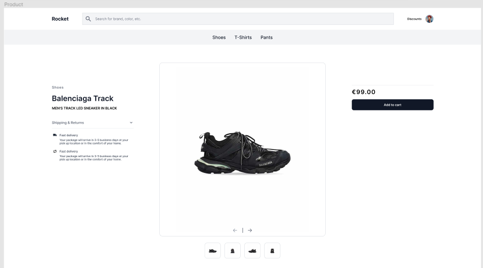 Rocket eCommerce (FIGMA) - Product Page, crafted by AppSeed