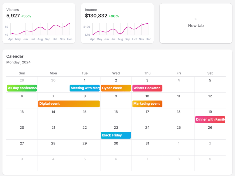 Django Soft PRO - CRM UI (calendar), crafted by App-Generator and Creative-Tim