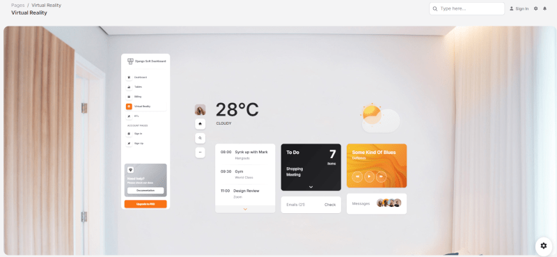 Django Soft Dashboard - VR Page, crafted by App-Generator and Creative-Tim