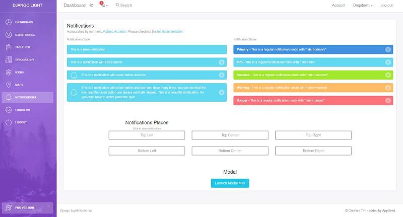 Light Bootstrap - Free Django Starter