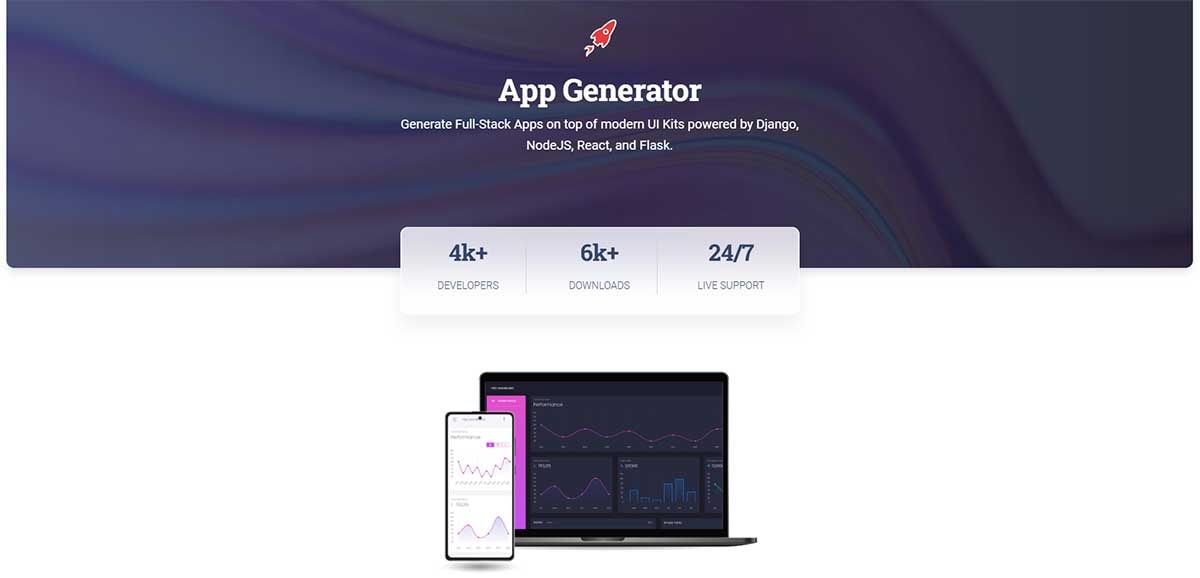 App Generator - Learn how to code web app on top of Black Dashboard