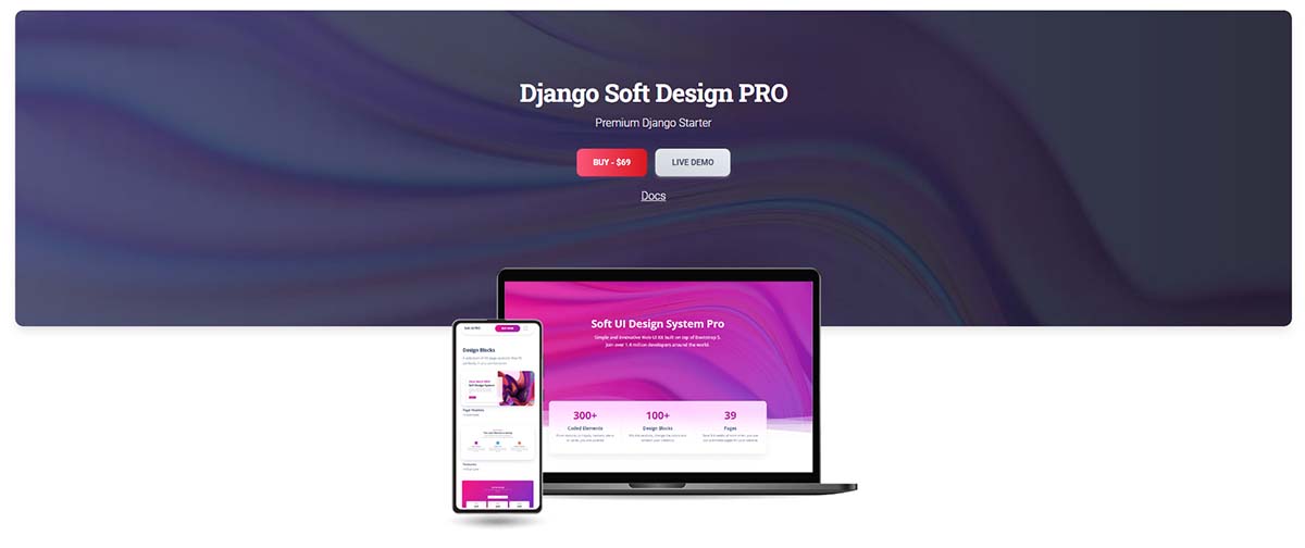 Premium Django Template - Soft Design PRO