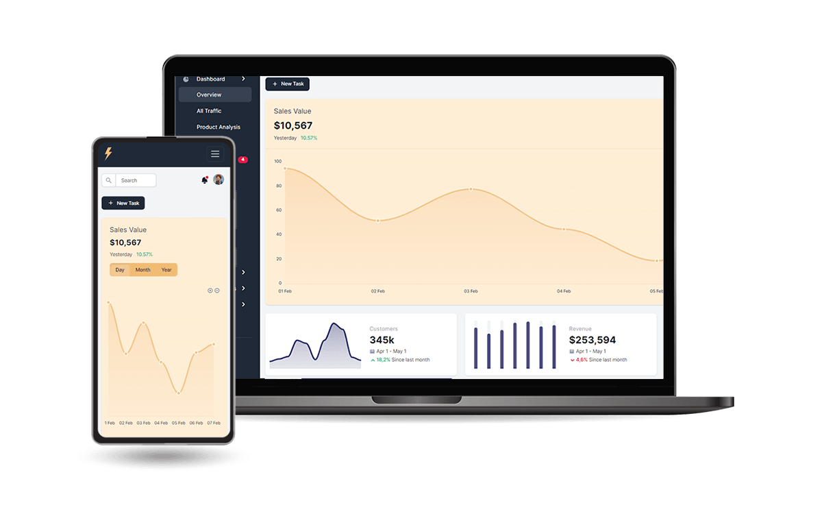 Django & Docker set up for Volt Dashboard (premium starter).