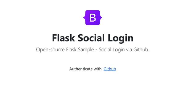 Flask Social Login for Github - Open-source Sample provided by AppSeed.