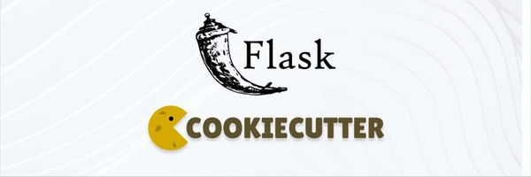 A simple banner with two logos: Flask and Cookie Cutter, the popular open-source generator.