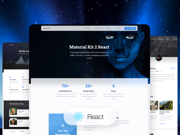 React App Generator - Material Kit Design (by AppSeed)